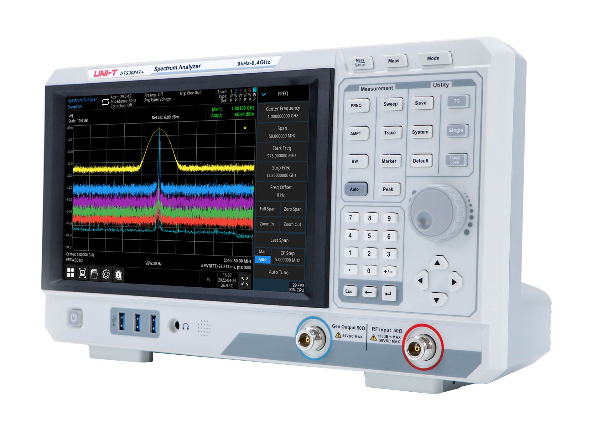 Wide Frequency Coverage Display