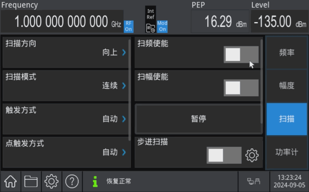 USG5000V Scanning Methods