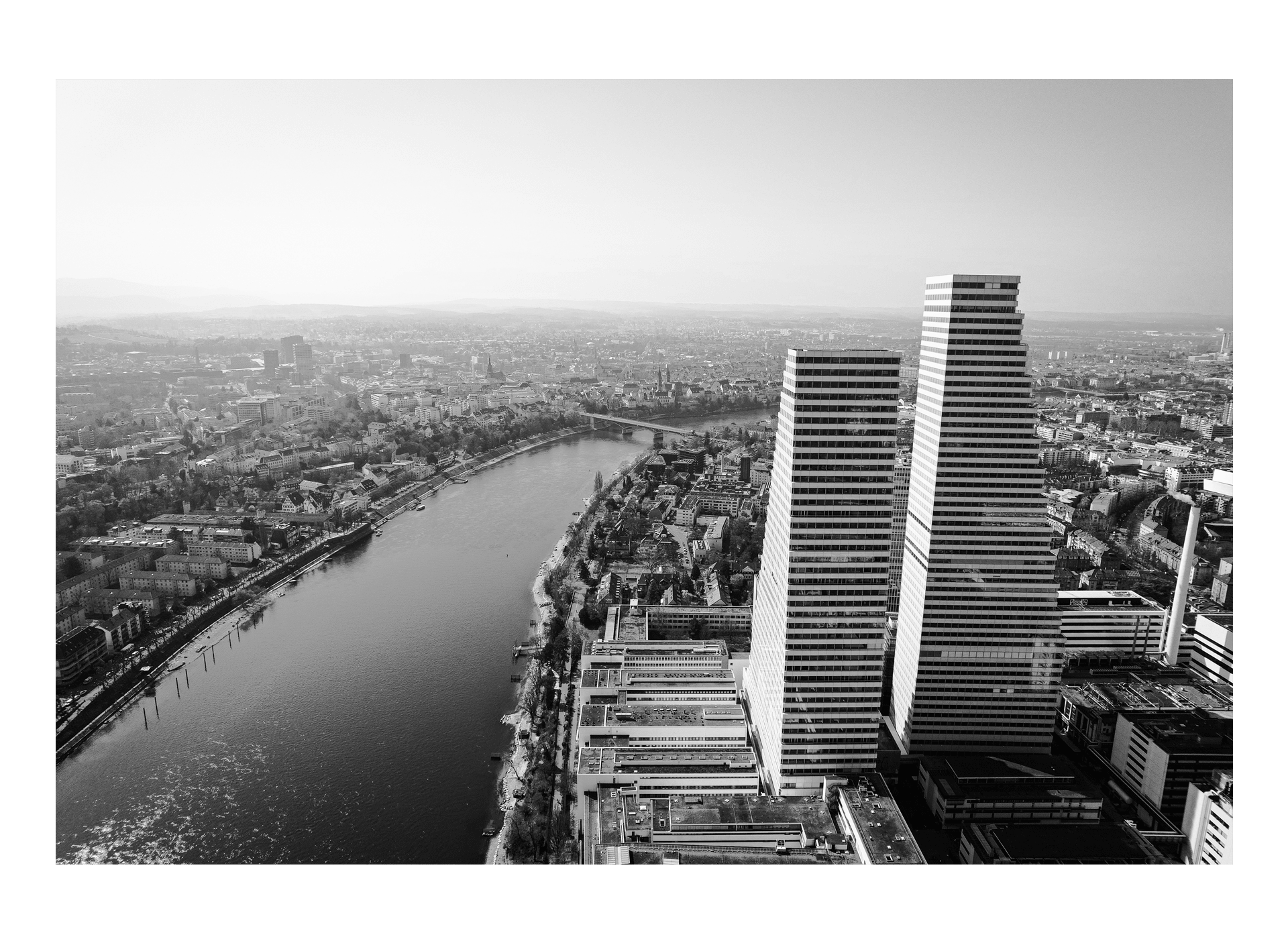 Picture shows the Roche Tower in Basel.