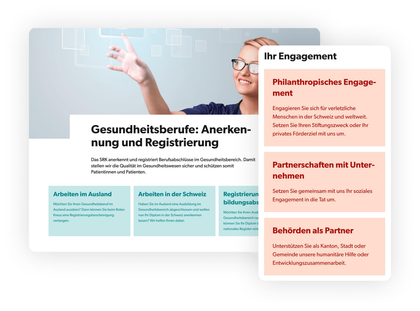 Screenshot www.redcross.ch/de/unser-angebot/gesundheitsberufe-anerkennung-und-registrierung