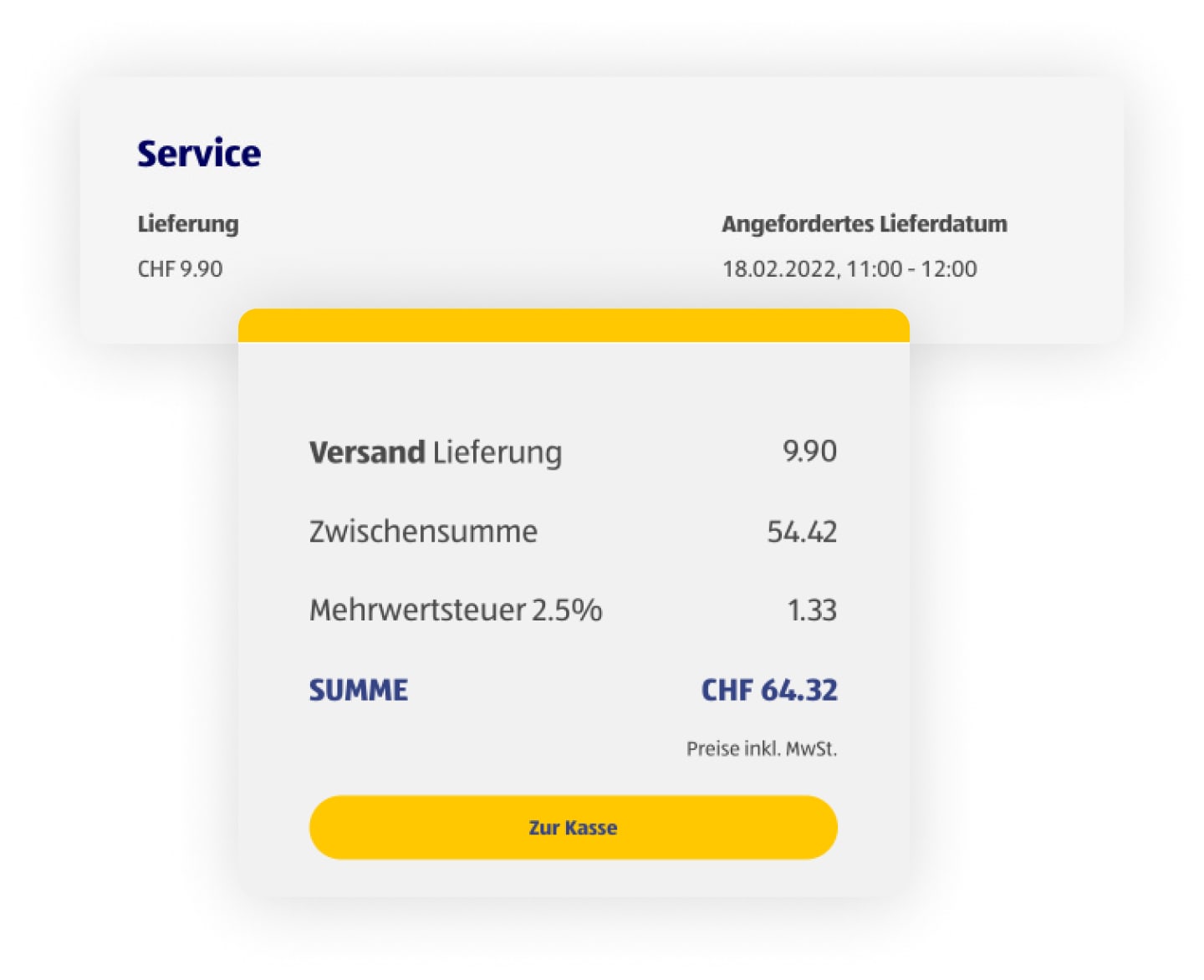 Screenshot Checkout www.aldi-now.ch