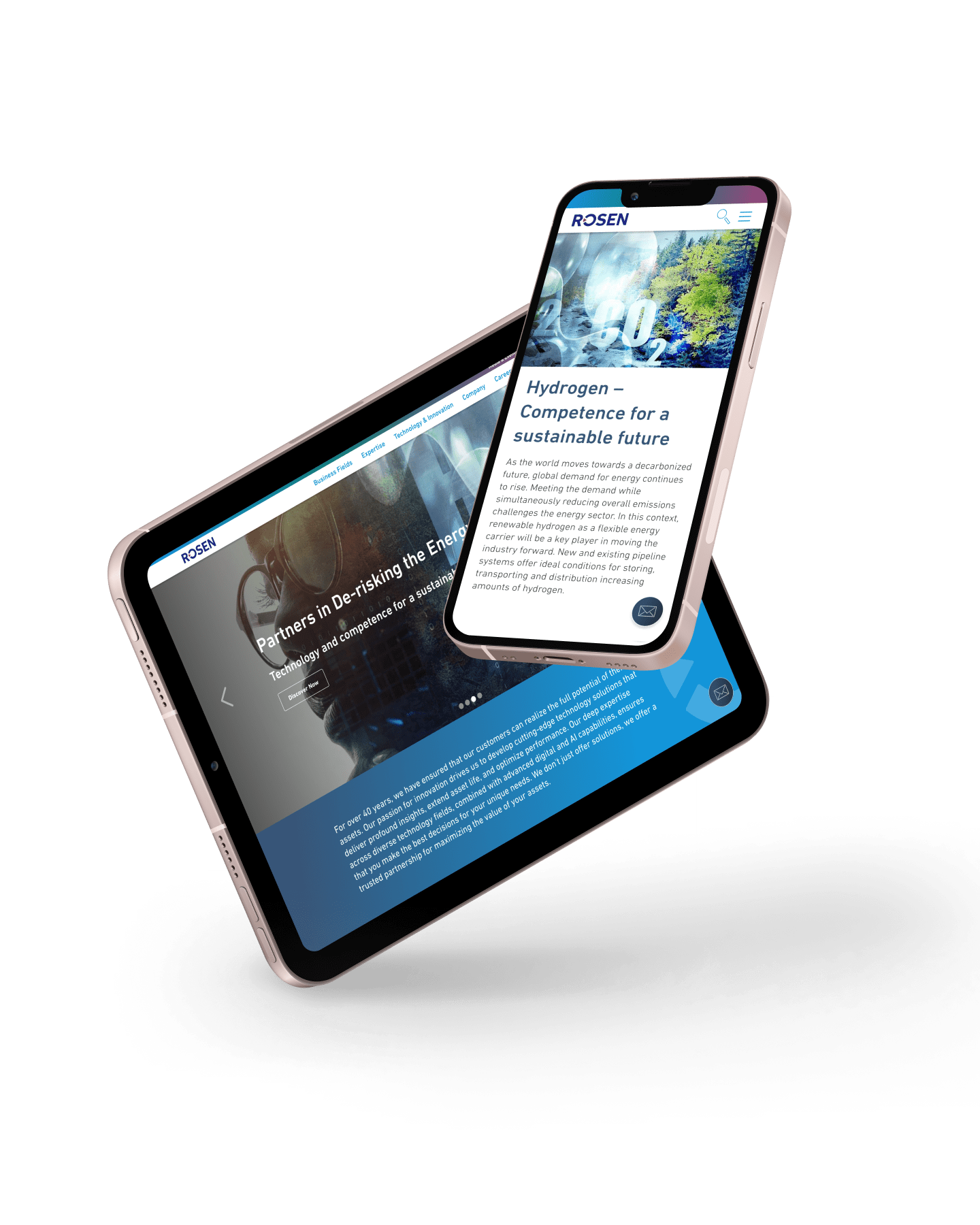 Unterschiedliche Device mit der Website von ROSEN