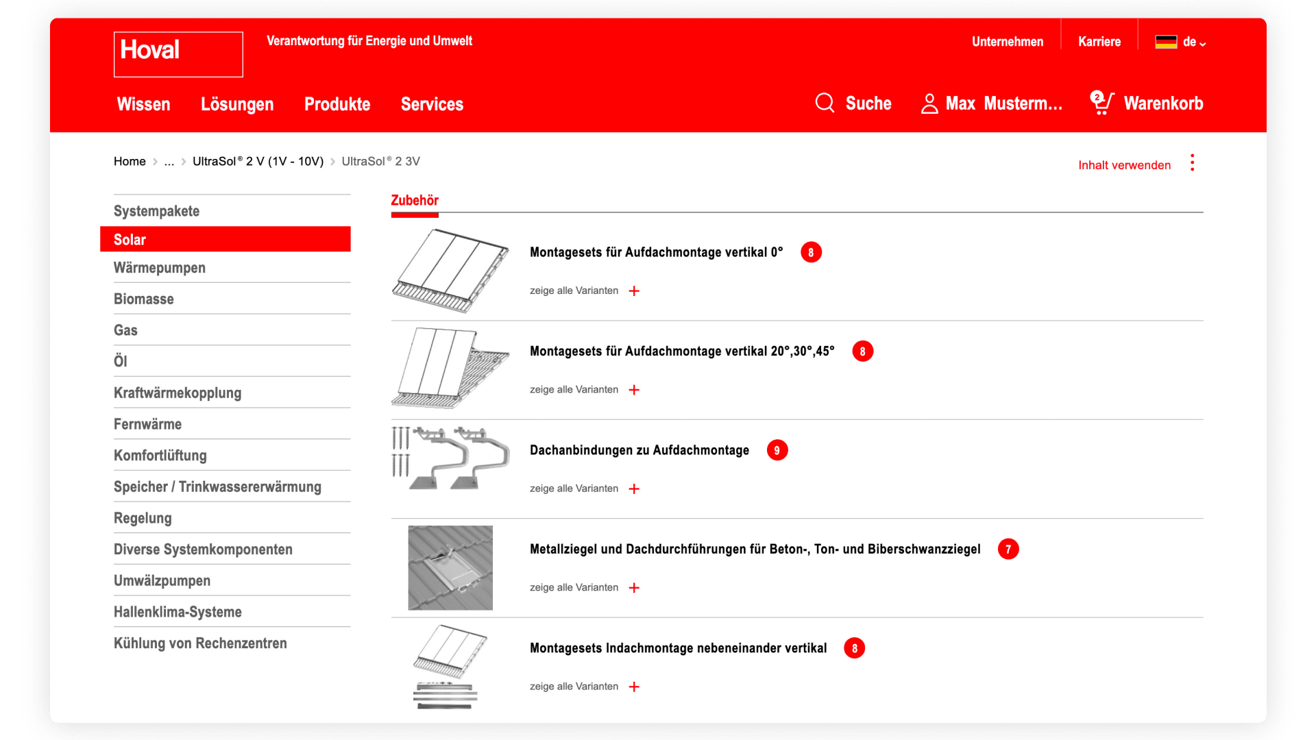 Product type and accessories