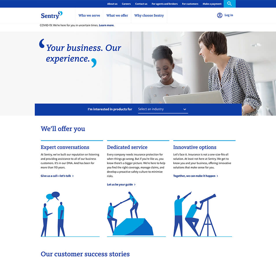 Sentry Insurance delivers optimized digital experiences using data & personalization