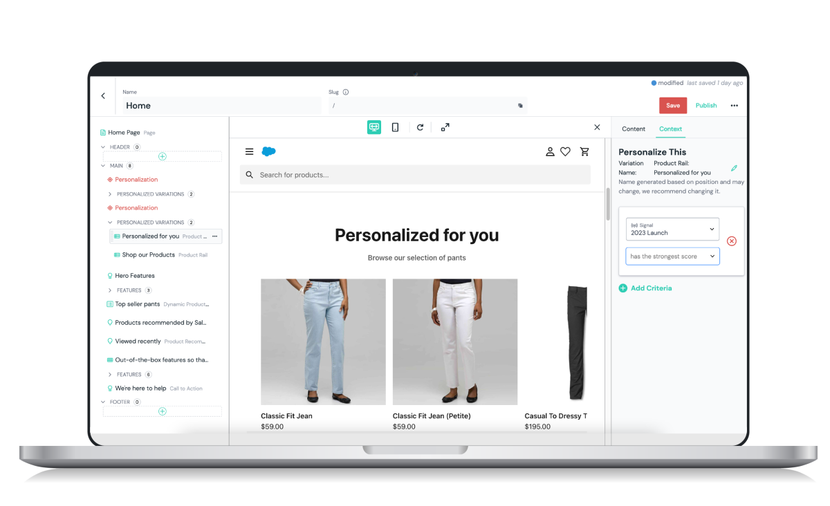 Salesforce integration page Drive conversions