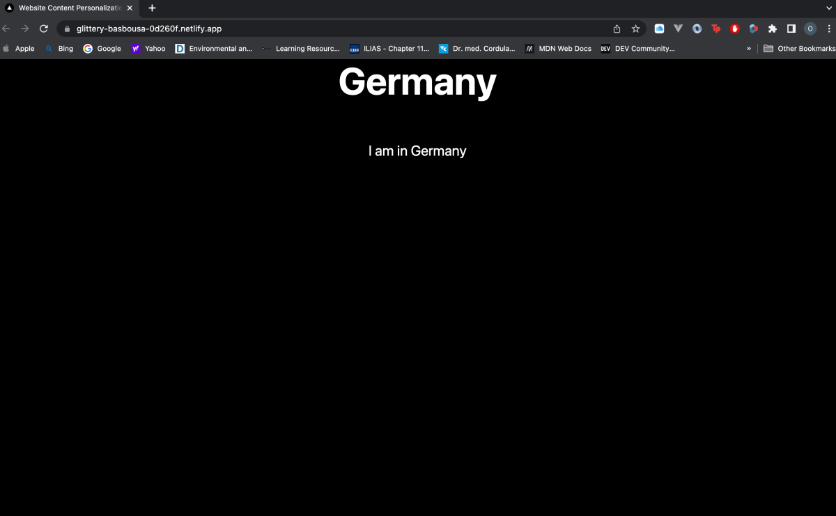 Personalized content for Germany (1)