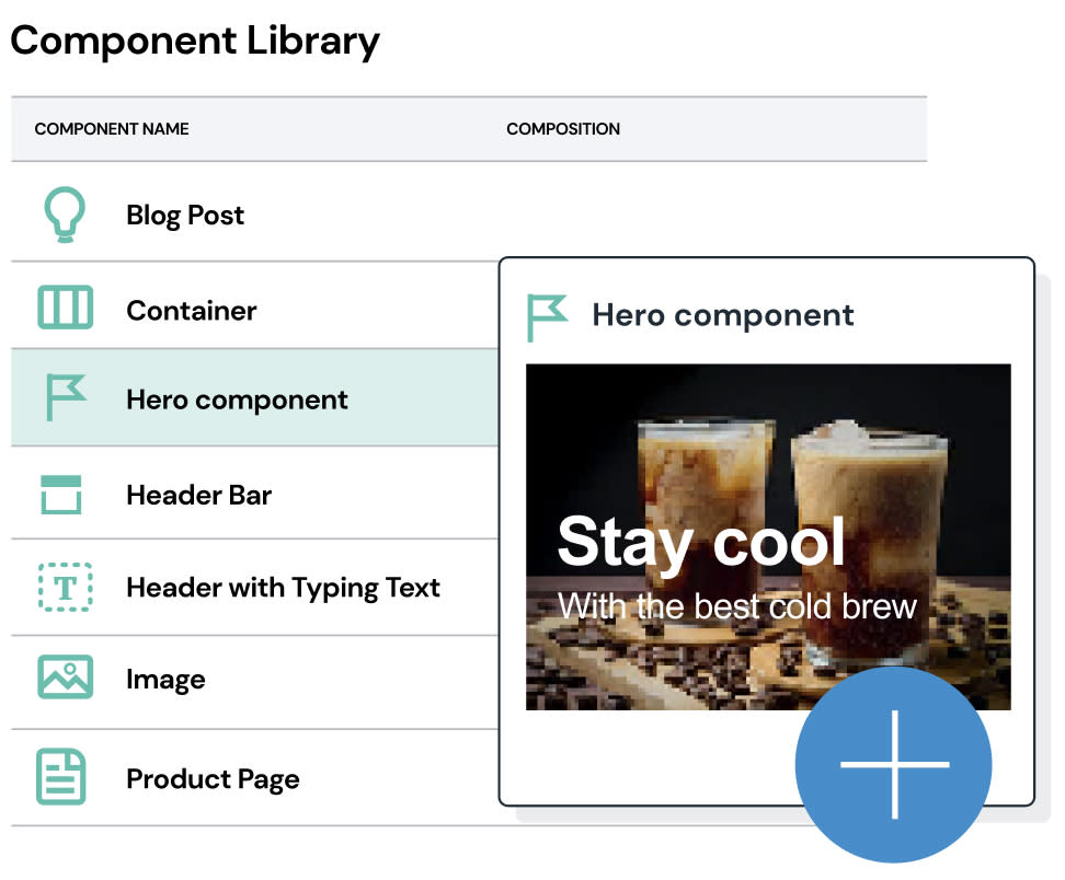 Home Hero Component Library 2