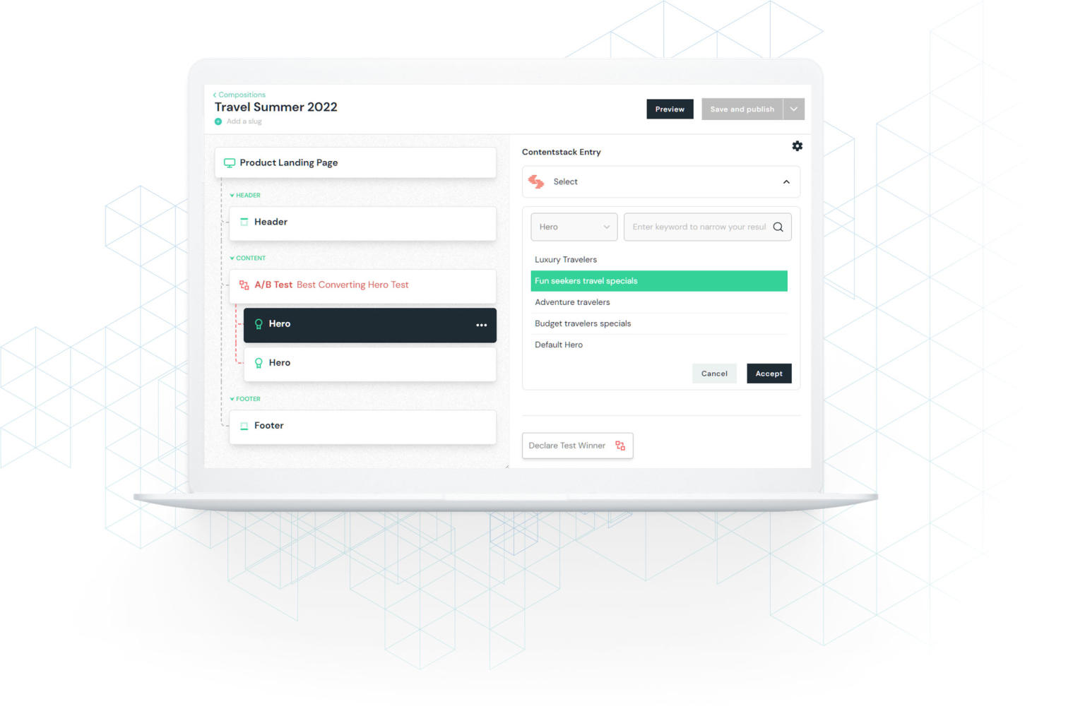 contentstack uniform a/b testing