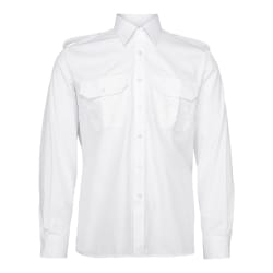 Uniformsskjorte Captain, lang erm, hvit