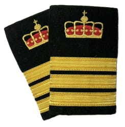 Hylse, VTS, krone/rød, 3 stripe gull