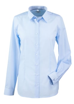 Bluse Mona Twist, lys blå, lang erm