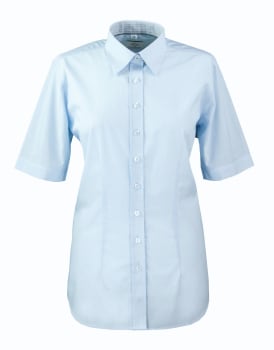 Bluse Mona Twist, lys blå, kort erm