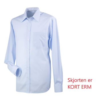 Skjorte Business Twist, lys blå, kort erm