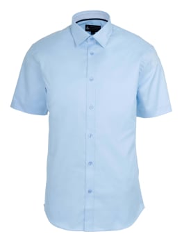 Premium skjorte herre, lys blå, kort erm