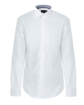 Premium skjorte herre, hvit, lang erm