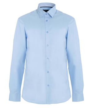 Premium skjorte herre, lys blå, lang erm