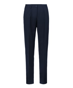 Uniformsbukse dame, høyt liv m/elastisk linning, marine