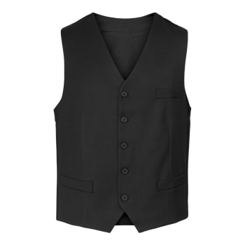 Uniformsvest herre, mesh rygg, sort