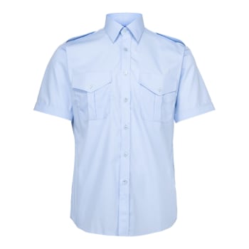 Uniformsskjorte Soldier Selje, kort erm, lys blå