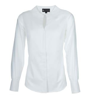 Elegant bluse dame, hvit, lang erm