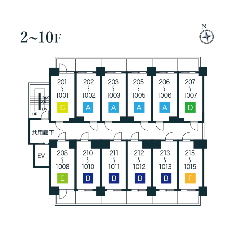 2～10F