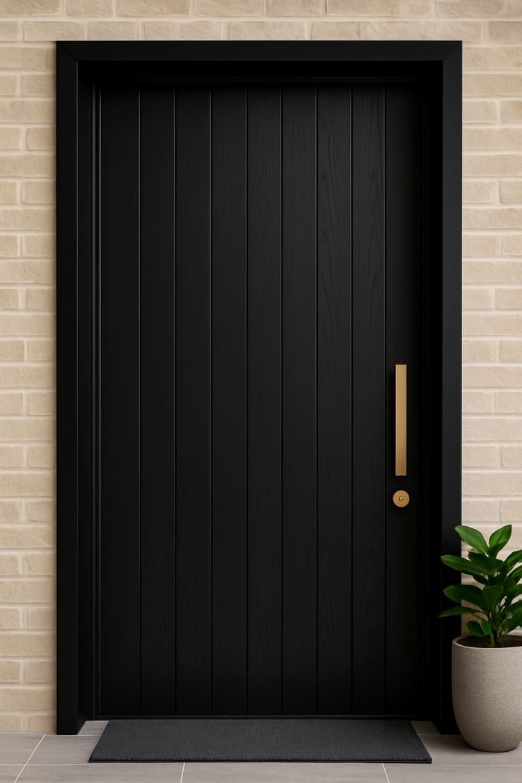 דלת כניסה מעץ מלא