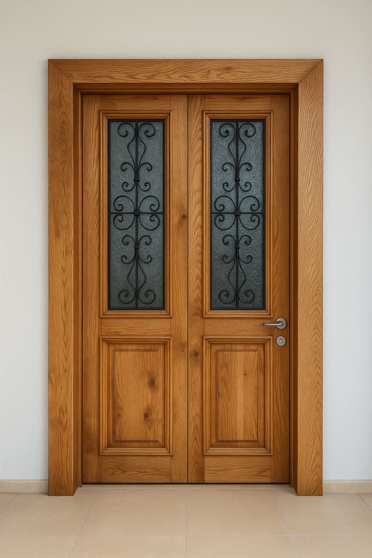 דלת כניסה מעץ מלא