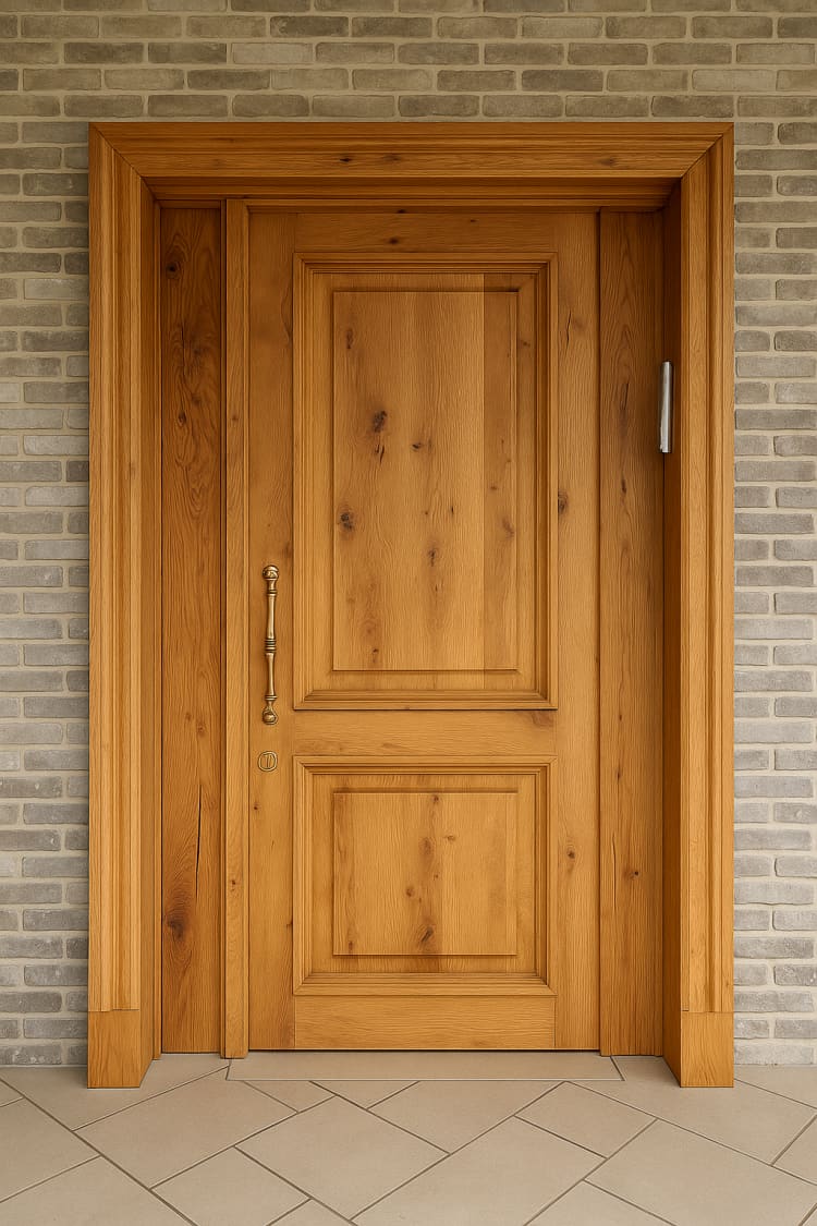 דלת כניסה מעץ מלא