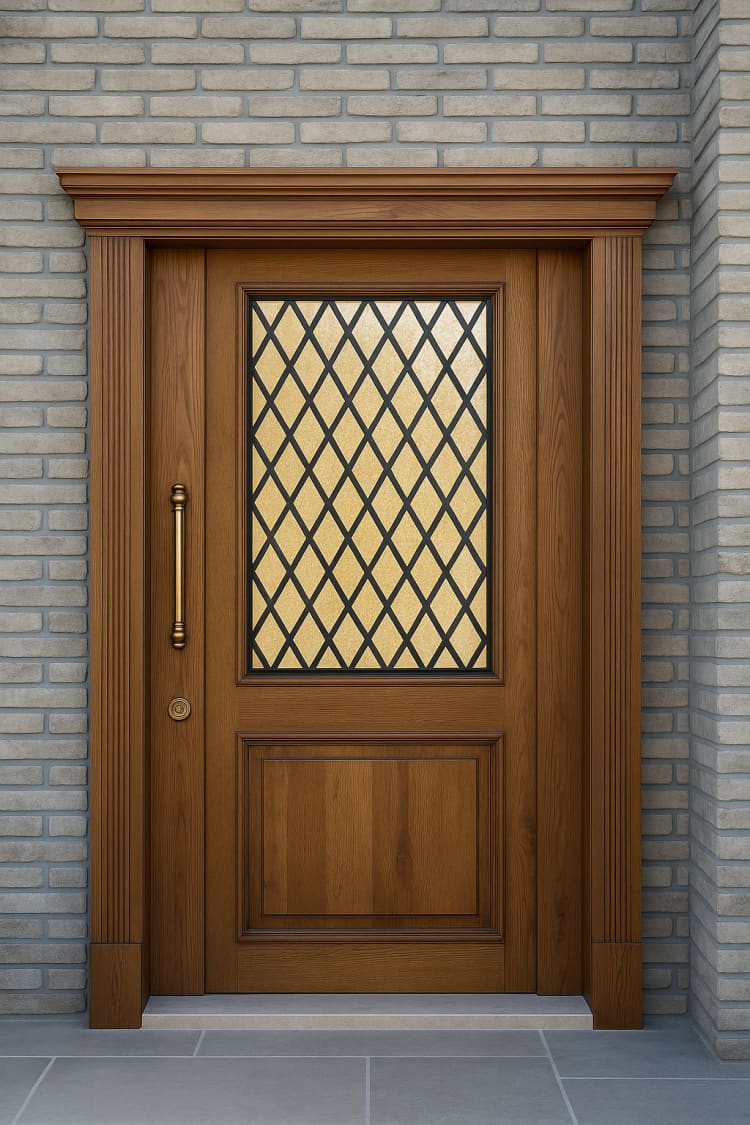 דלת כניסה מעץ מלא