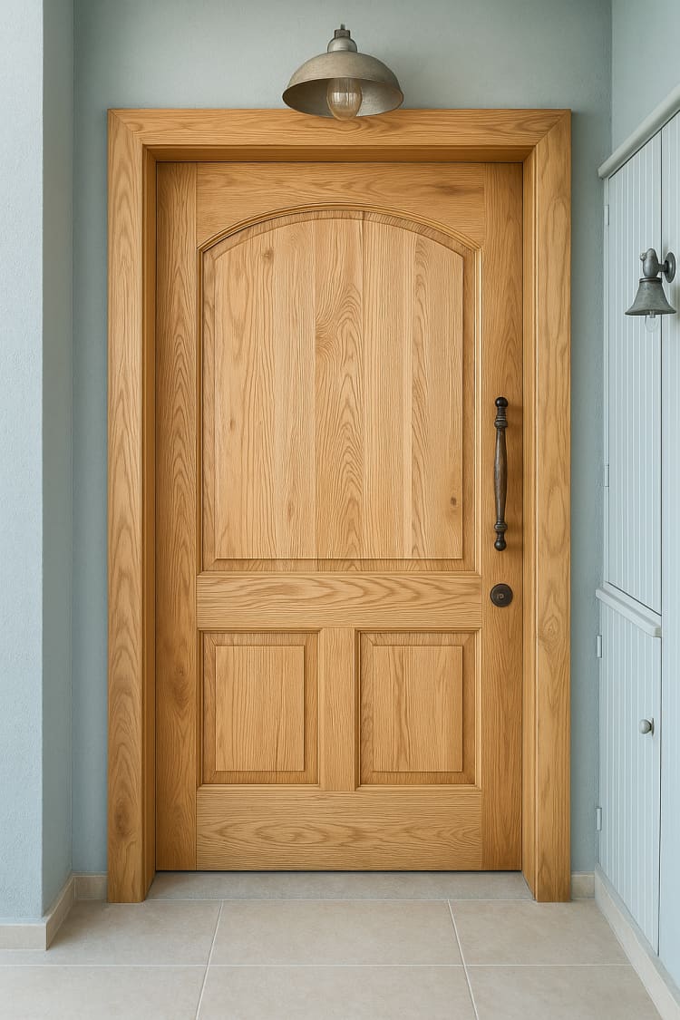 דלת כניסה מעץ מלא