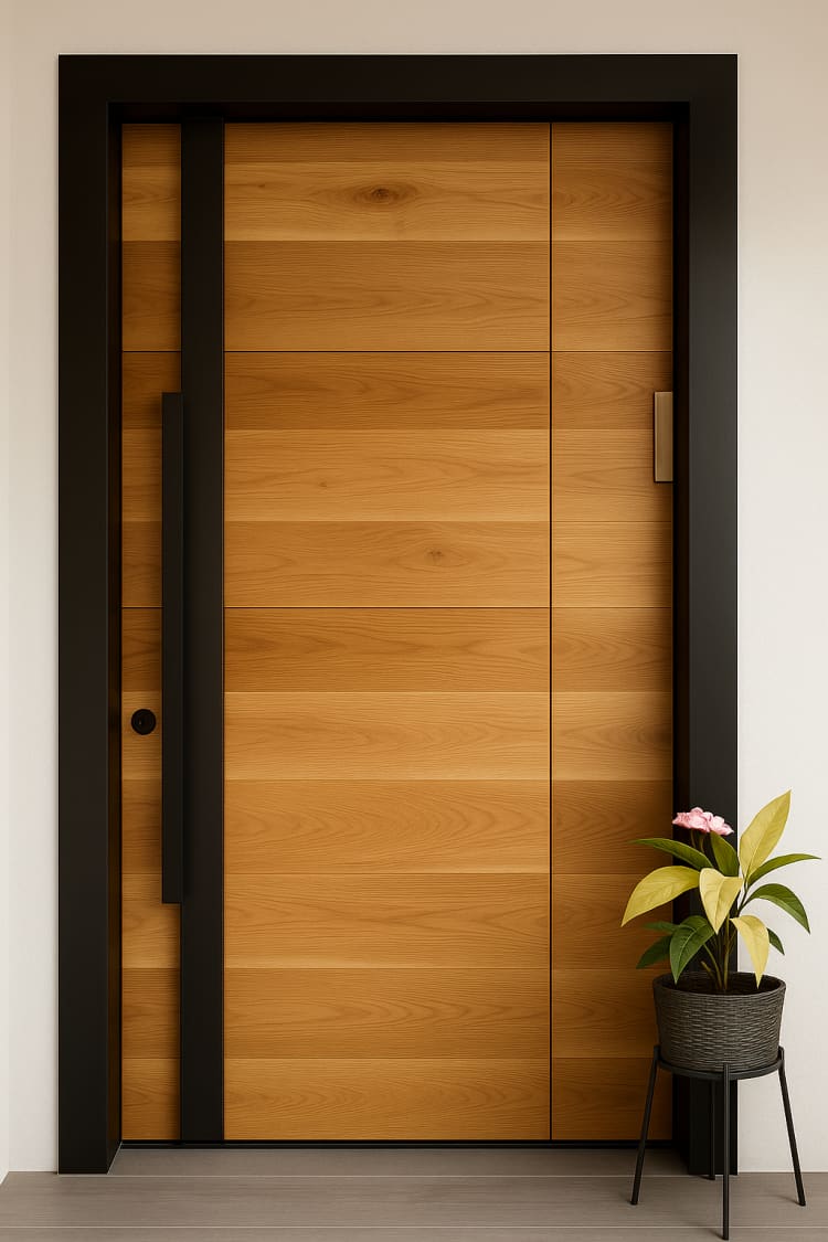 דלת כניסה מעץ מלא