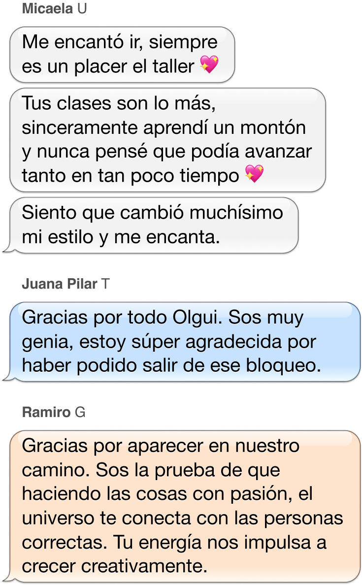 Testimonios de alumnas