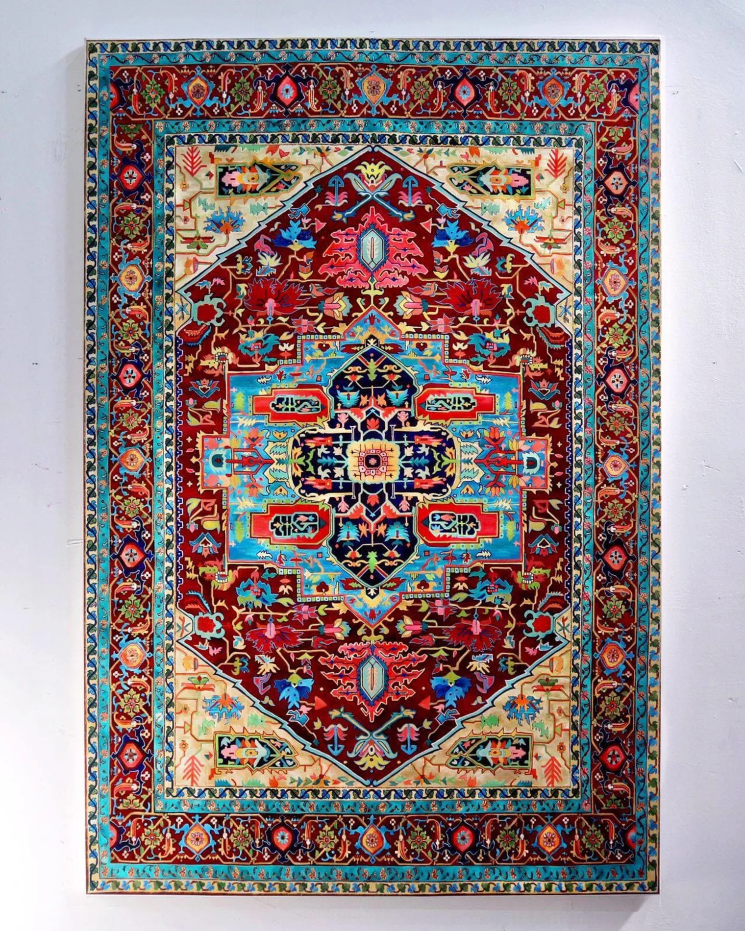 Persian Carpets Merge With Crumbling Concrete in Jason Seife's