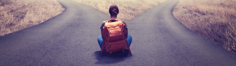 An image of a student considering their option choices An image of a student considering their option choices