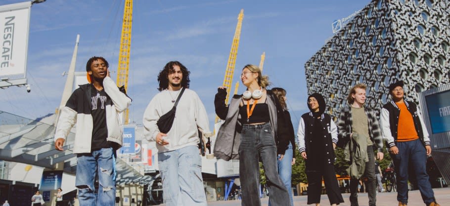 Image of a group of students walking