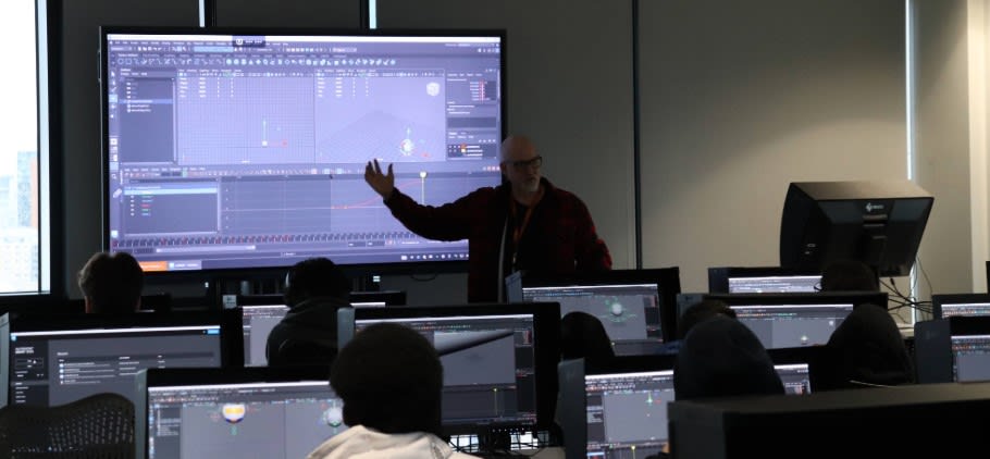 Image of a group of students attending a workshop