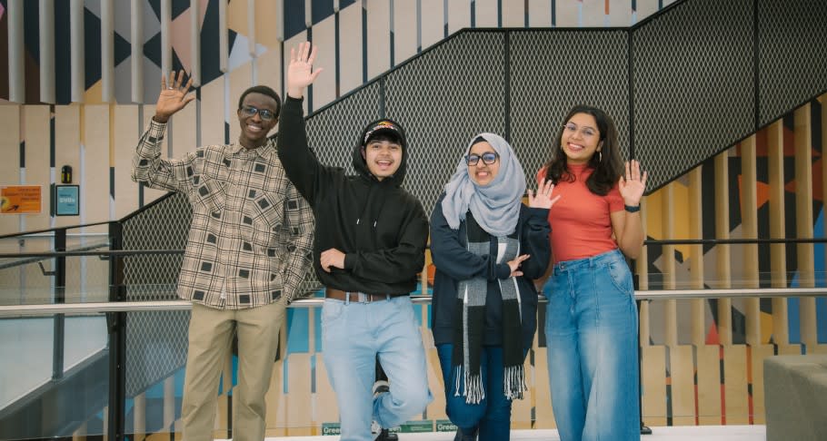 Image of a group of students on campus