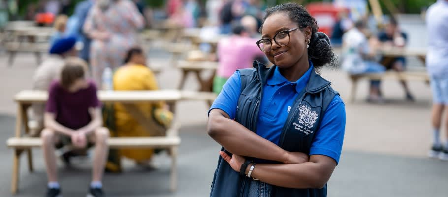 Image of a student at Harper Adams University