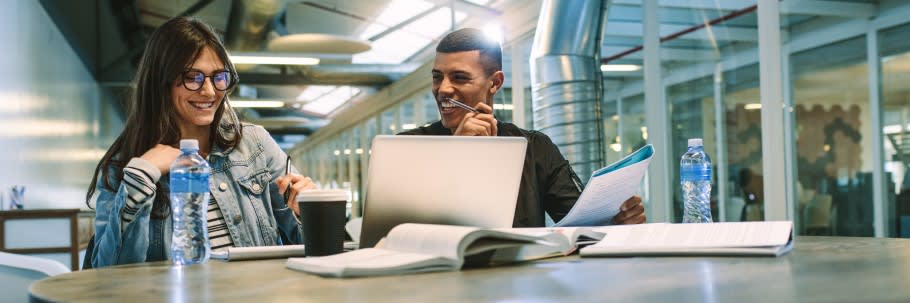 Students working on a personal statement