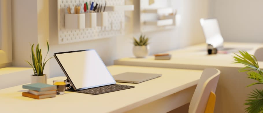 Image of a university student workstation