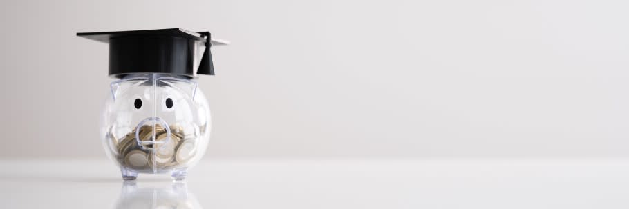 Image of a money box - a student saving for university Image of a money box - a student saving for university