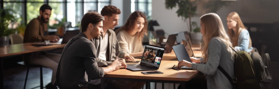 An image of a group of students at university