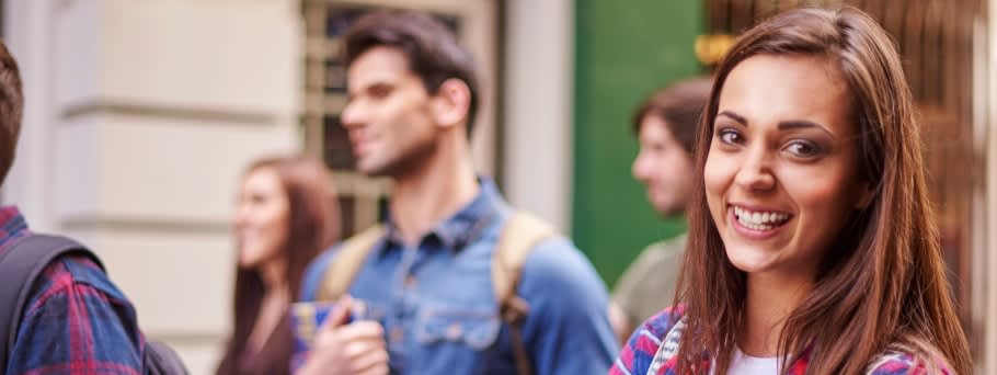 Image of a student attending a university taster day