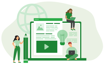 Community newsletter illustration