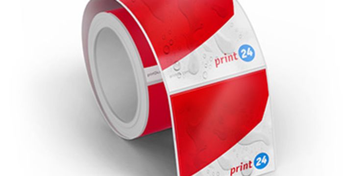 Weatherproof stickers and labels printed cheap at print24