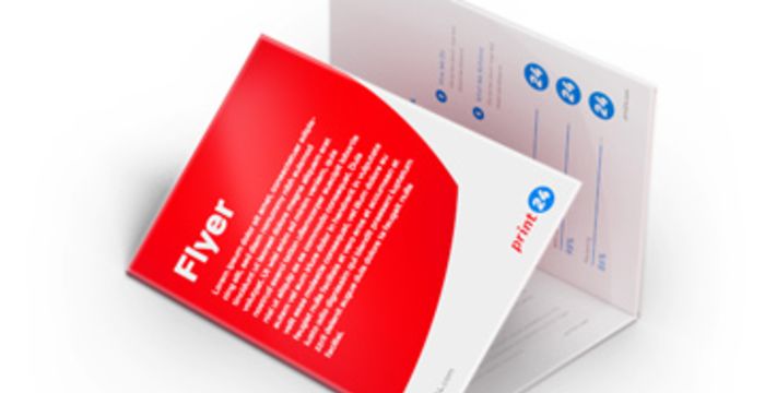 Flyer mit UV-Lack beidseitig partiell veredeln & drucken