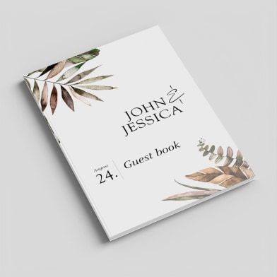Design guest books online with free design templates!