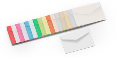 Paper24 Lot De 20 Enveloppes Longues Colorées DIN 680 - 110x220 Mm - 5 Couleurs Assorties