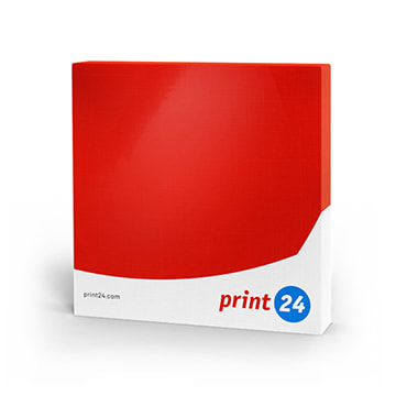 Messewände im print24-Design, präsentiert in einer schlichten 3D-Darstellung.