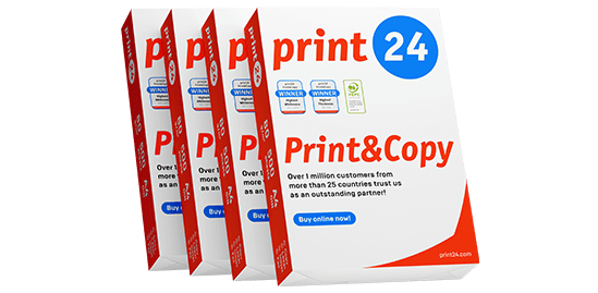 carta per stampante print24 – confezione da 4 con 2000 fogli per stampe di alta qualità in ufficio e home office